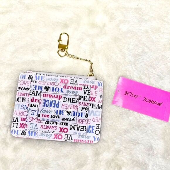 Betsey Johnson Small zipper Logo Wristlet - Picture 1 of 7